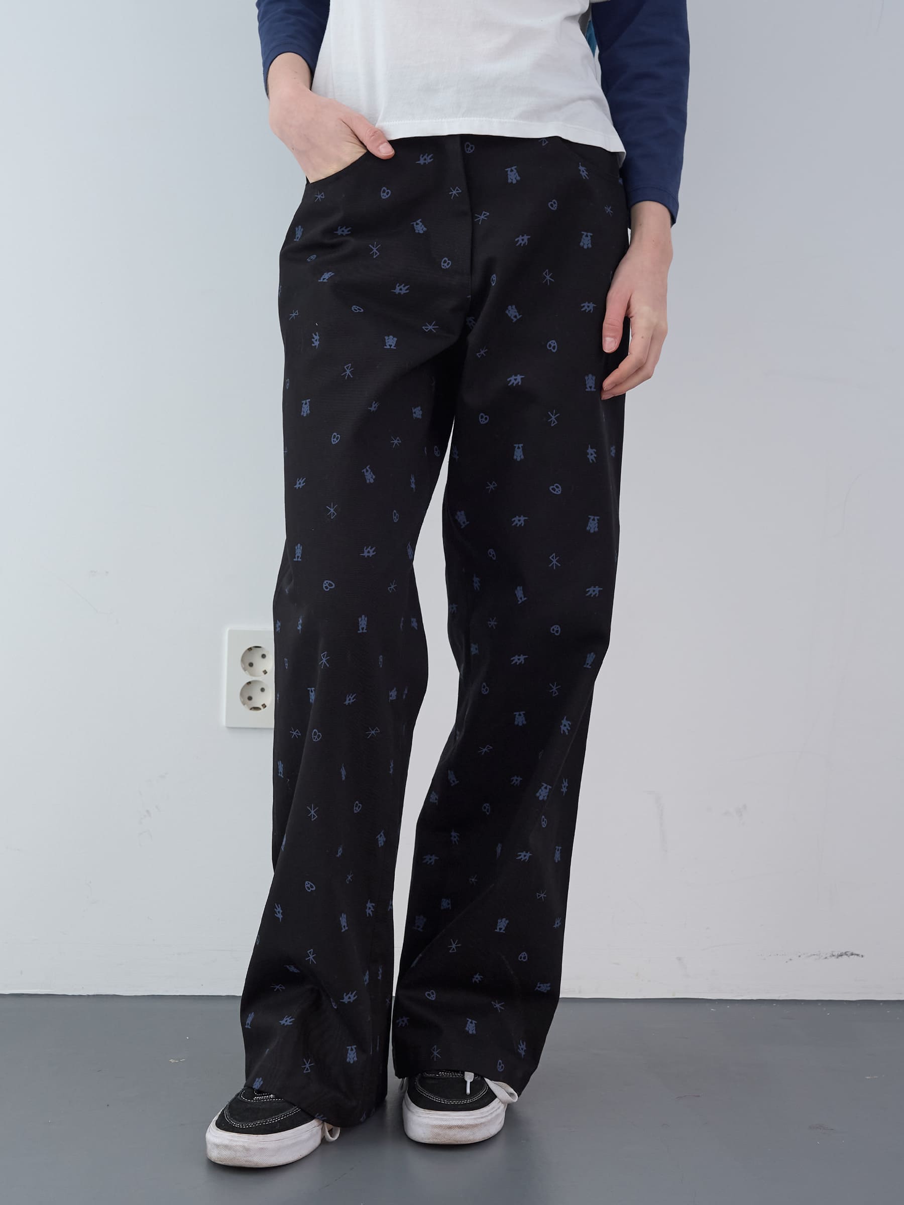 ハートティックコットンパンツ (ブラック) | ENZO BLUES | HANA(ハナ) #1