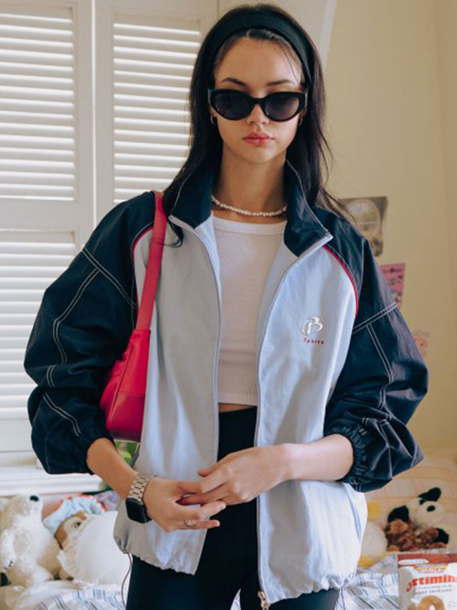 Sporty Windbreaker Jacket