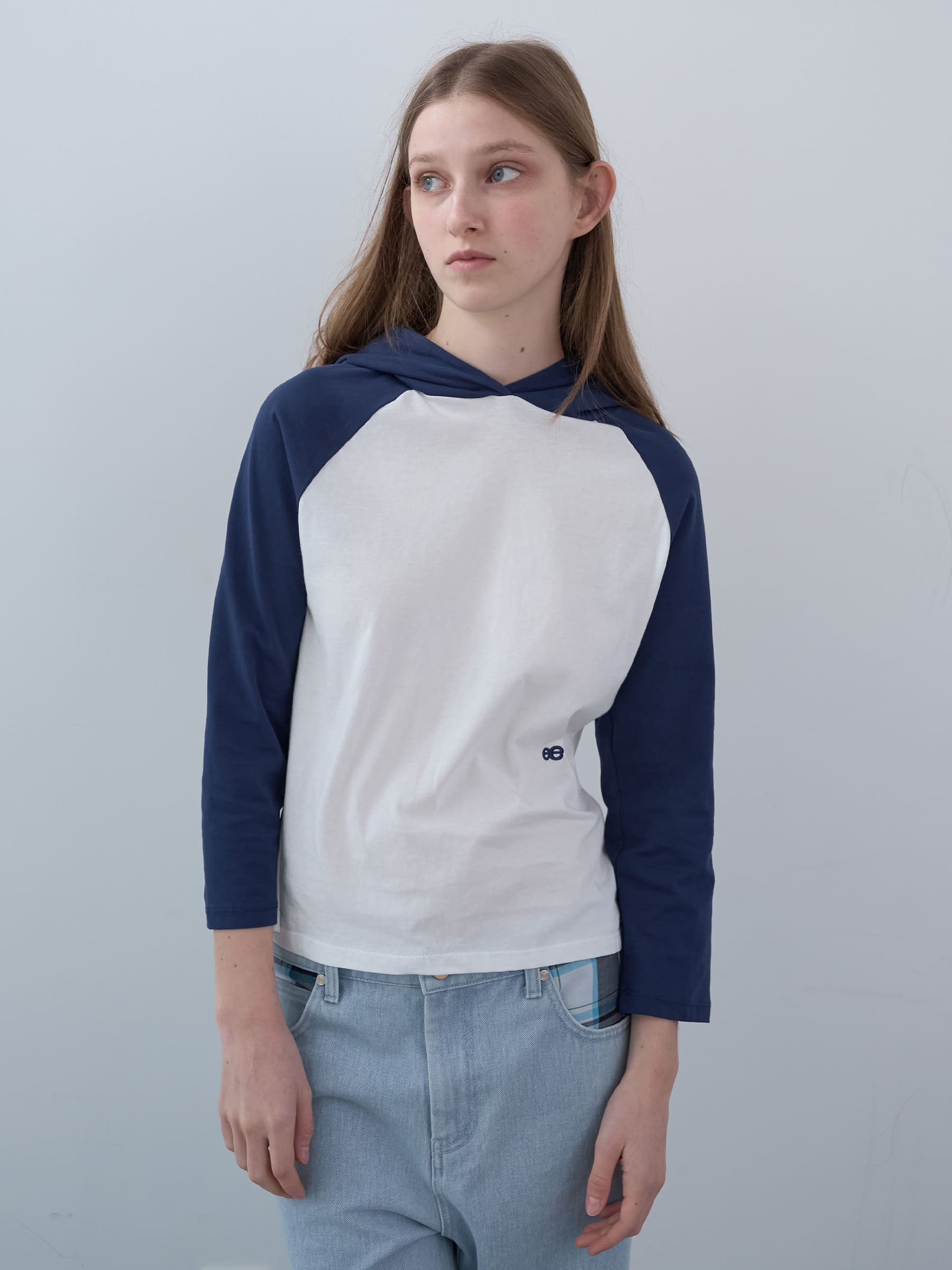 七分袖フード付きシャツ（ホワイト） | ENZO BLUES | HANA(ハナ) #1