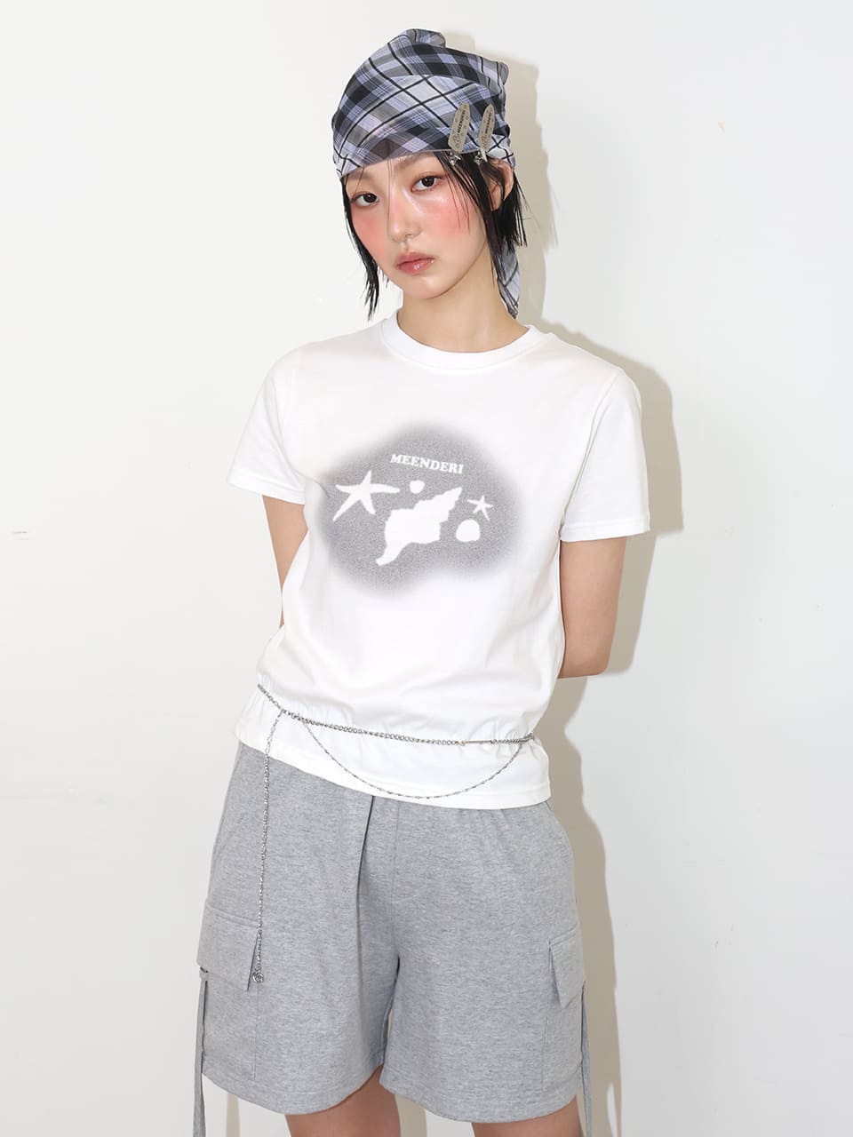 シェリー サマープリント Tシャツ - グレー | MEENDERI | HANA(ハナ) #1